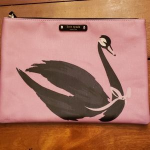 Kate Spade Black Swan Zipper Bag
